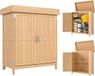 Outsunny Abri de jardin - Bois - 74x43x88cm - Beige