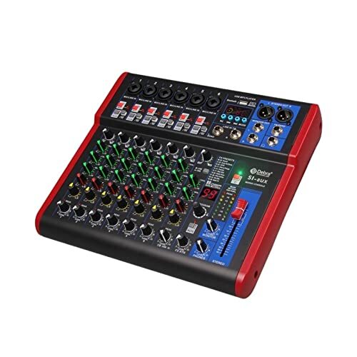 EZGA Miniaudio DJmixer Sound Board 8 kanaals mixer audio interface