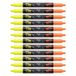 Pentel SLW8-GF markeerstift Twin Checker, tweekleurig, 12 stuks, geel-oranje