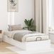 Prolenta Maison Exclusive - Bedframe in Ottomaan-stijl, wit, 100 x 200 cm, gemaakt van houtvezel