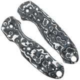 Flytanium Spyderco Para 3 Lotus Scales FLY1361WS White Storm Carbon Fiber, handgreepschalen