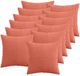 vidaXL Kussensloop 12 stuks ALMELO Rood Oranje 45 x 45 cm corduroy