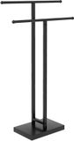 HOMCOM Handdoekenrek Metaal 50x18.5x85cm Zwart