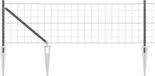 vidaXL Euro-hek met grondpennen 25 x 0,4 m PVC-Coated Staal Grijs Mesh