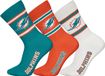 NFL Miami Dolphins 3-pack Crew Socks - Turquoise/Wit/Oranje - Maat 43/46