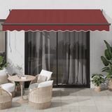 Maison Exclusive - Parasol automatique, bordeaux, 350x250 cm