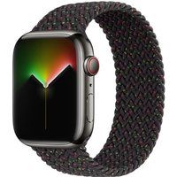 Apple Gevlochten solobandje voor de Apple Watch | 44/45/46/49 mm - Maat 3 - Black Unity