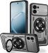 Techsuit Hoesje geschikt voor Oppo A6 Pro - RuggedCam Back Cover - MagSafe - Gris