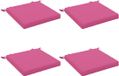vidaXL - 4-Piece - Zitkussens - SOEST - 4 - st - 100% - Polyester - Roze