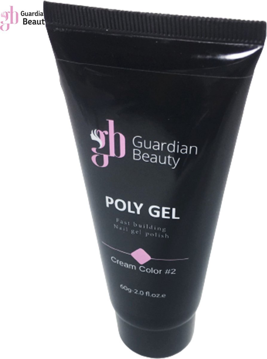 Guardian Beauty Polygel - Polyacryl Gel -Cream Color #2 - 60gr - Gel nagellak - Fantastische glans en kleurdiepte - UV en LED-uithardbaar - Kunstnagels en natuurlijke nagels