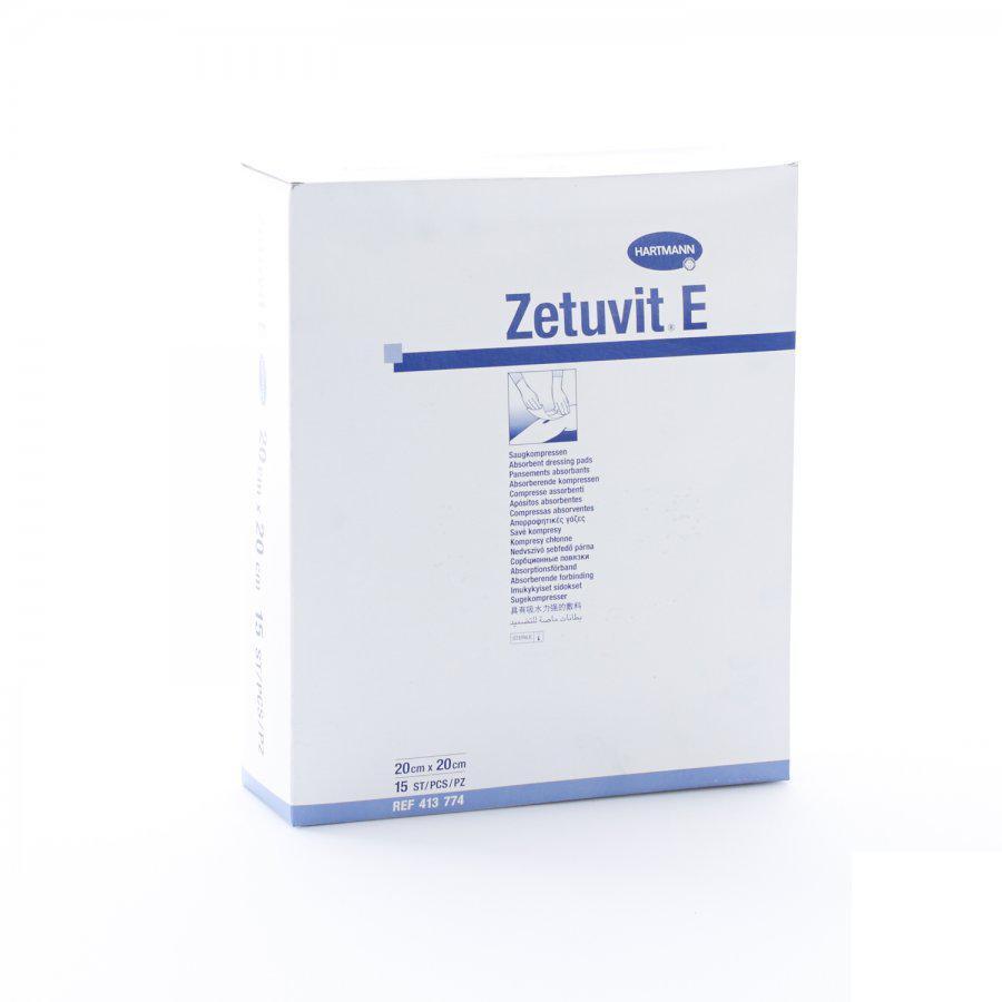 Zetuvit E steriele absorberende kompressen 20 cmx 20 cm 15 stuks