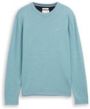 Tom Tailor - Basic gebreide trui van katoen - Maat XXXL - tourmaline melange