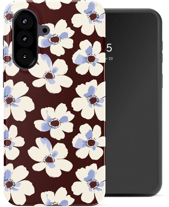 Selencia Hoesje - Geschikt voor Samsung Galaxy A57 (5G) - Backcover - Choco Flower Pop