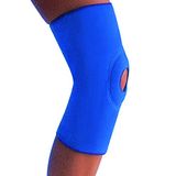 Rekordsan Thermotex kniebandage, elastisch, verstelbaar, kleur blauw, maat 4