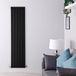 Radiateur Vertical Noir - Design Acier Eau Chaude - 178 x 42cm 1100W