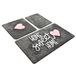 Setmat Design Home Sweet Home Setmat Set (3-delig) donkergrijs