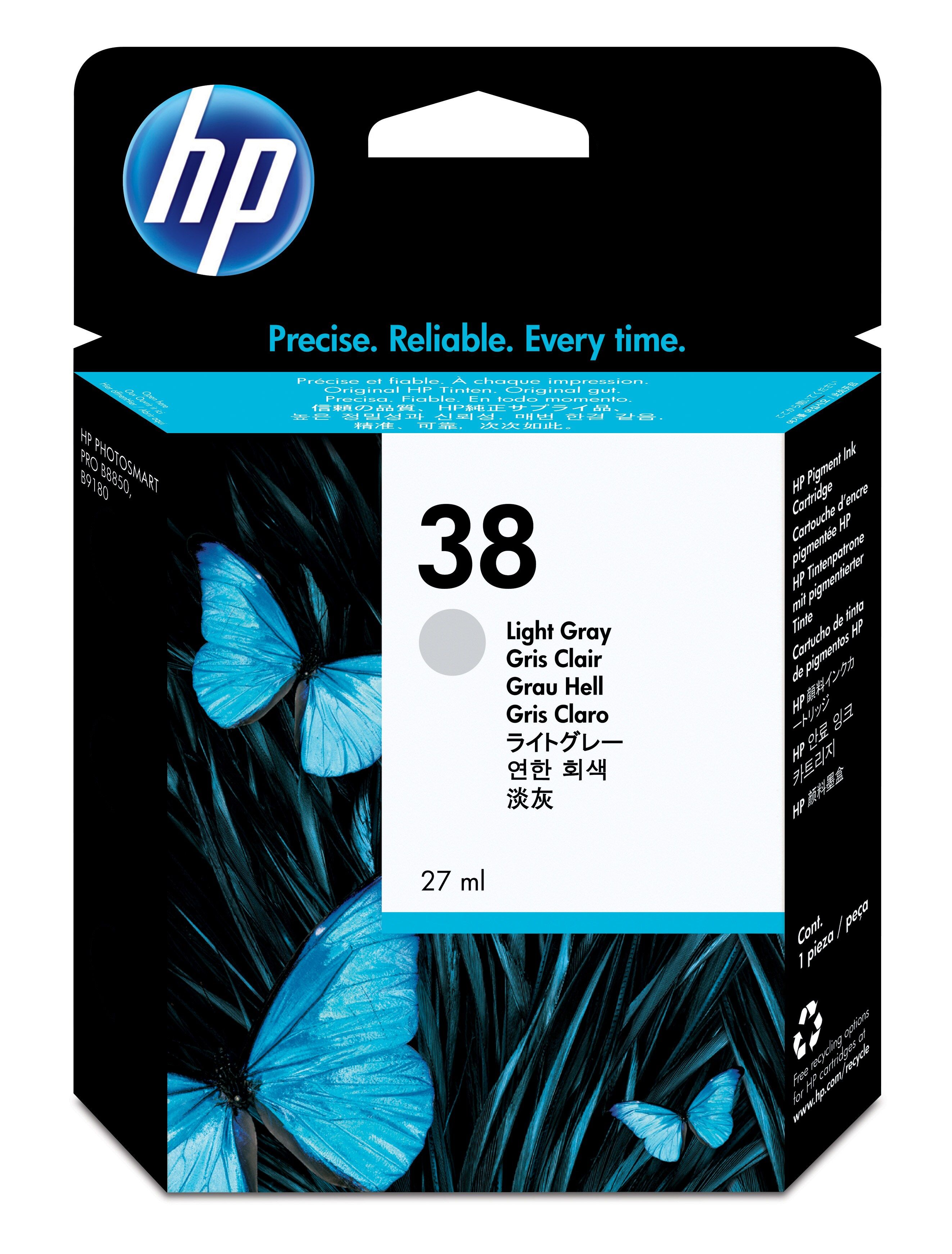 HP 38 inktcartridge licht grijs 7 ml