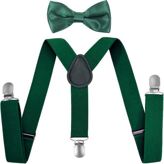 Kinder Bretels met Vlinderstrik - Groen - Heble®