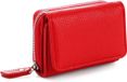 Vinatio Handels GmbH Portefeuille femme - Triple pli - Avec poche à monnaie et pochettes pour cartes - Rouge