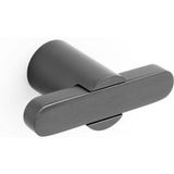 Viefe FUSION Bouton de meuble Titane Noir Métal 58 x 31,5 mm