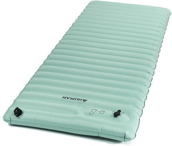 Human Comfort Durtal 1 Persoons Luchtbed - Groen - 194 x 70 x 10 cm - Met Ingebouwde Pomp