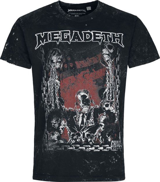 Megadeth Chains Heren T-shirt - zwart/grijs - XXL