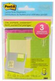 Post-it® Z-Notes Dispenser Set - 3 Dispensers & 3 Pads, 76x76mm, Yellow