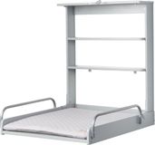 roba Baby 'roba Style' Opvouwbare Wandplank met Aankleedkussen - Taupe / Grijs