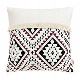 Room99 Soho Sierkussensloop 40 x 40 cm Katoen Gebroken Wit met Franjes