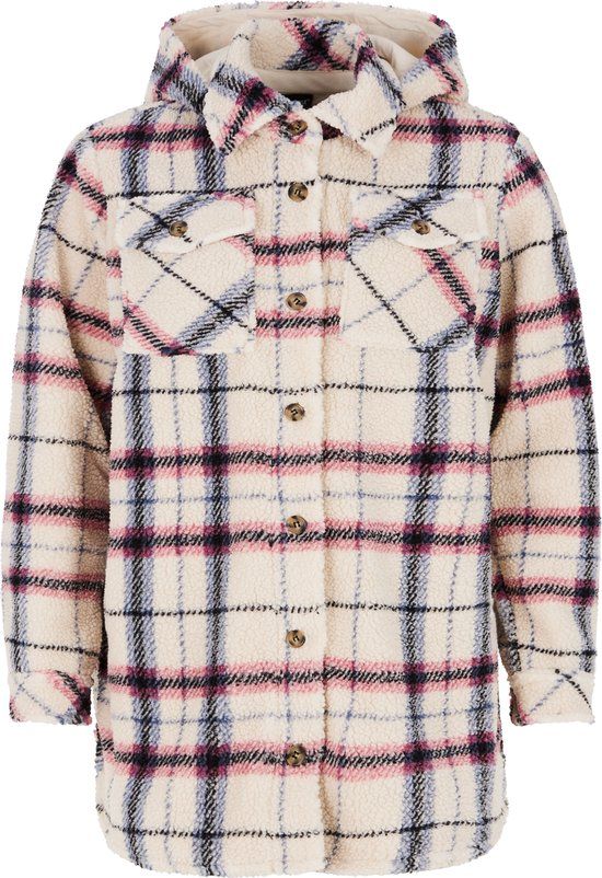 Protest Prtenter Shacket Dames Teddy Overshirt Tussenjas XL Kit Offwhite Polyester