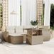 Maison Exclusive - Ensemble de meubles de jardin 7 pièces avec canapé et coussins, beige, en polyrotin
