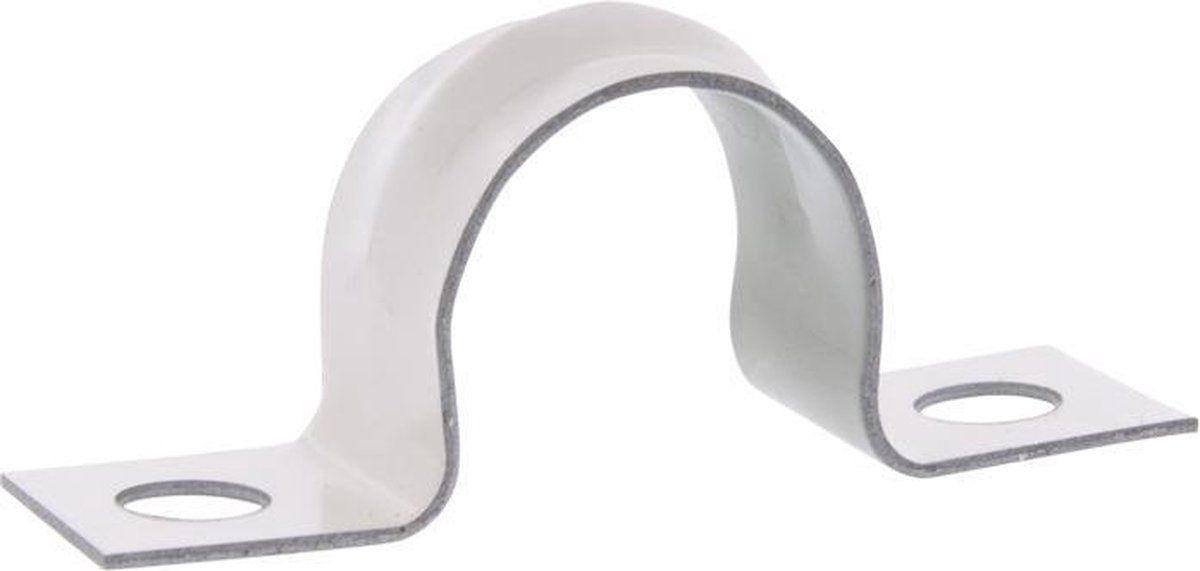 SHI Zadel voor installatiebuis 5/8, met schroeven 16 mm wit - 20 stuks.