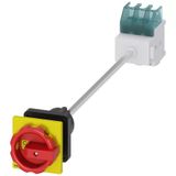 Siemens Interrupteur principal/arrêt d'urgence, 3 pôles, 32A, 11,5kW/400V - Interrupteur de sécurité, 3 pôles, 11,5kW, 3LD2244-0TK53