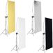 Neewer 90 x 180 cm fotostudio flatpanel lichtreflector met 360 graden draaibare houder en draagtas - goud/zilver en zwart/wit