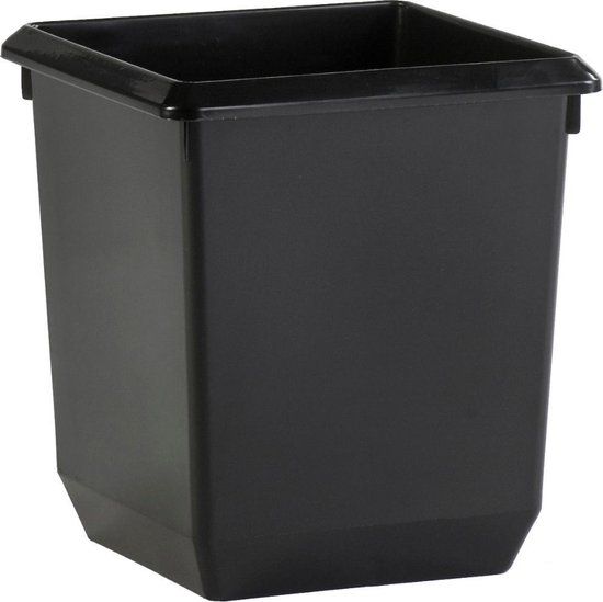 Vepa Bins Papierbak Kunststof Vierkant Zwart 10L - 394541