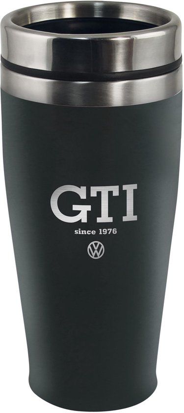 BRISA VW Collection – Volkswagen grote keramische koffie-thee-cappuccino-mok voor in de keuken in GTI-design (370 ml/GTI zwart)