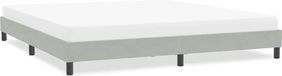 vidaXL Bedframe - 200x220 cm - Fluweel - Lichtgrijs