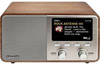 Albrecht audio Albrecht DR 760 Radio DAB+, VHF (FM) DAB+, AUX, Bluetooth Behuizing van echt hout, Incl. luidspreker Hout, Bruin, Zilver