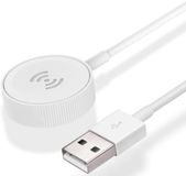 DrPhone Volt2 - Chargeur sans fil compatible avec Apple Watch 38/40/41/42/44/45mm - Blanc
