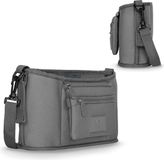 Lionelo Little Cube - Buggy organizers - Twee vakken voor flessen - Eenvoudig te reinigen - Universeel design - Grey