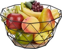Merkloos Relaxdays Metalen Fruitmand - 28 cm - Zwart