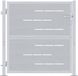 vidaXL Tuinpoort met slot zilver 85 x 97 cm roestvrij staal