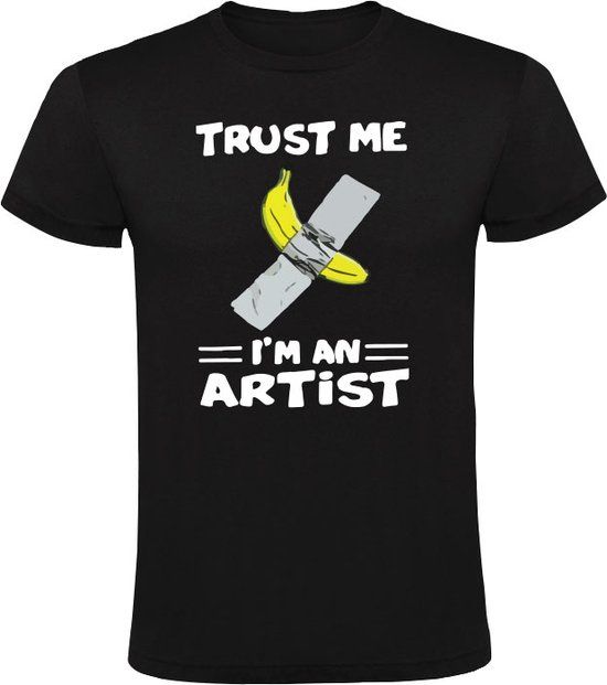 Sol's Trust me i'm an artist Heren T-shirt - Zwart - 5XL