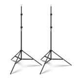 NEEWER Fotografielichtstandaard, 7 voet/210 cm aluminium fotostudio statiefstandaards voor video-, portret- en fotografieverlichting, reflectoren, zachte dozen, paraplu's, achtergronden (2 stuks)