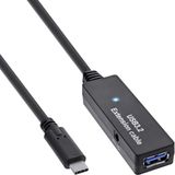InLine USB-C - USB-A actieve verlengkabel | USB3.0 5 Gbps | 5 meter