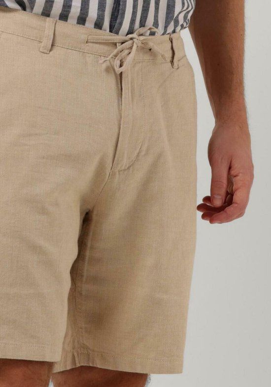 Bruin Tinten Slhcomfort-brody Linen Shorts Heren - Beige - Maat S