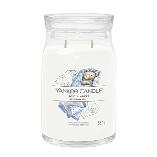 Yankee Candle Signature Geurkaars | Zachte deken Grote pot kaars met dubbele Wicks | Soja Wax Blend