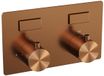 Brauer Copper Edition - 2 voies - Thermostat encastrable - Boutons poussoirs - Pièces de montage/encastrement - Cuivre brossé PVD