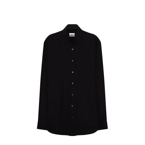 Seidensticker Slim Fit Overhemd Zwart