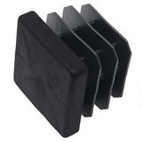 Adsamm INS-R-BL-2525-4 4 x lamellenstop, zwart, 25 x 25 mm